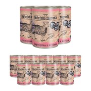 Wiejska Zagroda dla kota Jagnięcina z krylem 400g x 12 + prezent WIEJSKA ZAGRODA