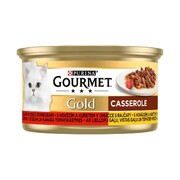 Gourmet Gold Casserole z kurczakiem, wołowiną i pomidorami 85g x 12 + prezent GOURMET