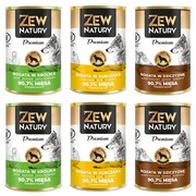Zew Natury 89% mięsa mix 3 smaków 400g x 6 + prezent ZEW NATURY