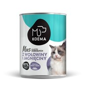Koema Mus dla kota wołowina z jagnięciną 12x400g + prezent KOEMA