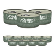 Naturea bez zbóż kurczak i królik 85g x 12 + prezent NATUREA