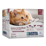 Bozita Feline Indoor & Sterilised mix smaków w galaretce 85g x 12 (multipak) + prezent BOZITA