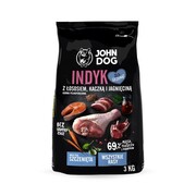 John Dog Premium Junior Indyk z łososiem, kaczką i jagnięciną 3kg + prezent JOHN DOG