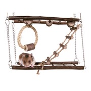 Trixie Most wiszący drewniany plac zabaw dla gryzoni 27×17×7 cm + prezent TRIXIE