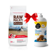VetExpert Raw Paleo Adult Medium Beef 10kg + Koema Olej z łososia 1l + prezent RAW PALEO