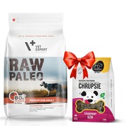 VetExpert Raw Paleo Adult Medium Turkey 10kg + Koema Chrupsie Żurawinowy dzik 230g + prezent RAW PALEO