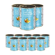 Natural Taste dla kota Złota Rybka 400g x 12 + prezent NATURAL TASTE