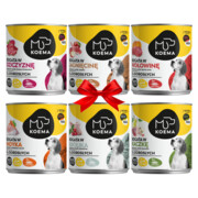 Koema 90% mięsa mix 6 smaków 800g x 6 + prezent KOEMA