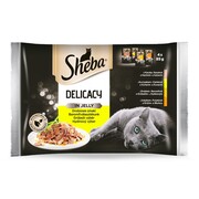 Sheba Delicacy Smaki drobiowe w galaretce 85g x 4 (multipak x 1) + prezent SHEBA