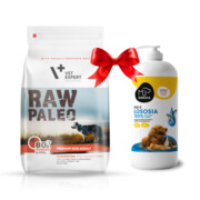 VetExpert Raw Paleo Adult Medium Turkey 10kg + Koema Olej z łososia 1l + prezent RAW PALEO