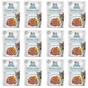 Brit Care Cat Sterilized Fileciki w sosie Królik z rokitnikiem i nasturcją 85g x 12 + prezent BRIT