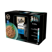 Sheba Selection Rybne Smaki w sosie 85g x 12 (multipak x 1) + prezent SHEBA