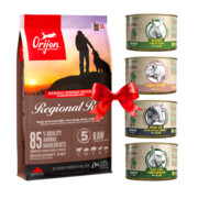 Orijen Regional Red Dog 11,4kg + Benji's Planet Zestaw Degustacyjny 410g x 4 + prezent ORIJEN