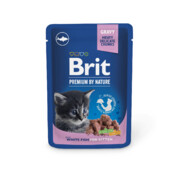 Brit Premium Cat Kitten ryba 100g x 12 + prezent BRIT