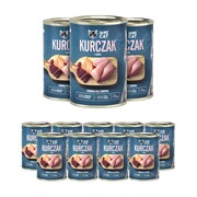 Jane Cat Premium Adult kurczak i łosoś 400g x 12 + prezent JOHN DOG