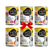 Koema 90% mięsa mix 6 smaków 400g x 6 WYPRZEDAŻ + prezent KOEMA