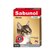 Sabunol Obroża przeciw pchłom dla kota szara 35cm + prezent DERMA-PHARM
