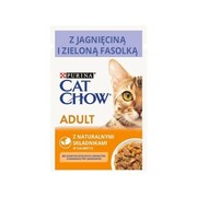 Cat Chow Adult jagnięcina z zieloną fasolą 85g x 12 + prezent PURINA CAT CHOW