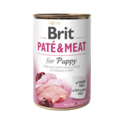 Brit Pate & Meat Puppy Kurczak i indyk 6x400g + prezent BRIT