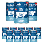 Butcher's Original Junior z wołowiną w galaretce 400g x 12 + prezent BUTCHERS