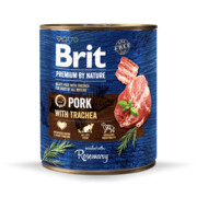 Brit Premium By Nature Pork with Trachea 6x800g + prezent BRIT
