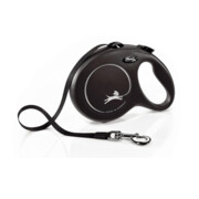 Flexi Smycz New Classic taśma czarna [rozmiar L] 8m/50kg + prezent FLEXI