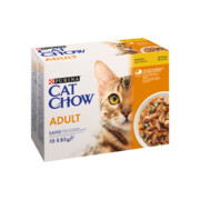 Cat Chow Adult kurczak z cukinią 85g x 10 (multipak x 1) + prezent PURINA CAT CHOW