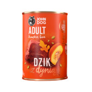 John Dog Pumpkin Line Dzik z dynią 400g x 12 + prezent JOHN DOG