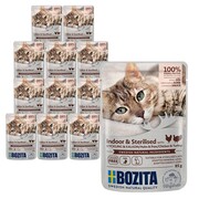 Bozita Feline Indoor & Sterilised kurczak z indykiem w sosie 85g x 12 + prezent BOZITA
