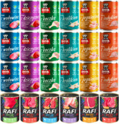 Dolina Noteci Rafi mix 5 smaków 400g x 6 + Fafik mix 6 smaków 400g x 18 + prezent RAFI