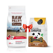 VetExpert Raw Paleo Adult Medium Beef 10kg + Koema Chrupsie Marchewkowy jeleń 230g + prezent RAW PALEO