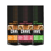 Crave Cat Pasztet mix 3 smaków 85g x 36 + prezent CRAVE