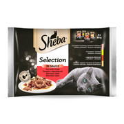 Sheba Selection Soczyste Smaki w sosie 85g x 4 (multipak x 1) + prezent SHEBA