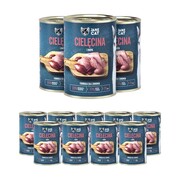 Jane Cat Premium Adult cielęcina i indyk 400g x 12 + prezent JOHN DOG