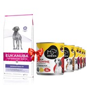 Eukanuba Veterinary Diets Dermatosis FP 12kg + Koema mix 3 smaków 800g x 6 + prezent EUKANUBA