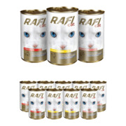 Dolina Noteci Rafi w sosie mix 3 smaków 415g x 12 + prezent RAFI