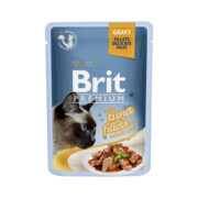 Brit Premium Cat Pouch Fileciki w sosie z tuńczykiem 12x85g + prezent BRIT
