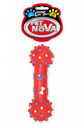Pet Nova Hantel dentystyczny DentBone z dźwiękiem czerwony [rozmiar XL] 26cm + prezent PET NOVA