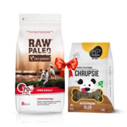 VetExpert Raw Paleo Adult Mini Beef 8kg + Koema Chrupsie Marchewkowy jeleń 230g + prezent RAW PALEO