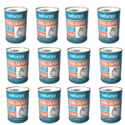 Naturea Grain Free kurczak z tuńczykiem i łososiem 400g x 12 + prezent NATUREA