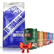 Josera Bavaro Work Adult 26/12 18kg + Fafik karma mokra mix smaków 6x400g + prezent JOSERA