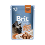 Brit Premium Cat Pouch Fileciki w sosie z indykiem 12x85g + prezent BRIT