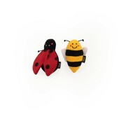 ZippyClaws Pluszowe zabawki Biedronka i pszczoła 13cm 2szt. + prezent ZIPPYPAWS