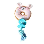 Buba Pluszowy ring z szarpakiem i gumowymi gryzakami Królik 23cm + prezent BUBA