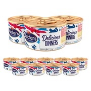 Butcher's Delicious Dinner z łososiem, krewetkami 85g x 12 + prezent BUTCHERS