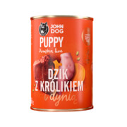 John Dog Pumpkin Junior dzik z królikiem i dynią 400g x 12 + prezent JOHN DOG
