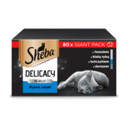 Sheba Delicacy Smaki rybne w galaretce 85g x 80 (multipak x 1) + prezent SHEBA