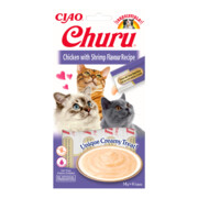Inaba Cat Kremowy przysmak Churu Kurczak z krewetkami 56g (4 szt.) + prezent INABA