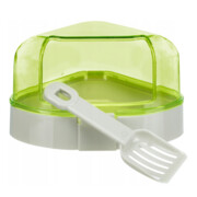 Trixie Zadaszona plastikowa kuweta narożna z łopatką dla gryzoni 14x8x11cm + prezent TRIXIE