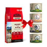 Acana Classics Red Meat 9,7kg + Benji's Planet Zestaw Degustacyjny 410g x 4 + prezent ACANA
